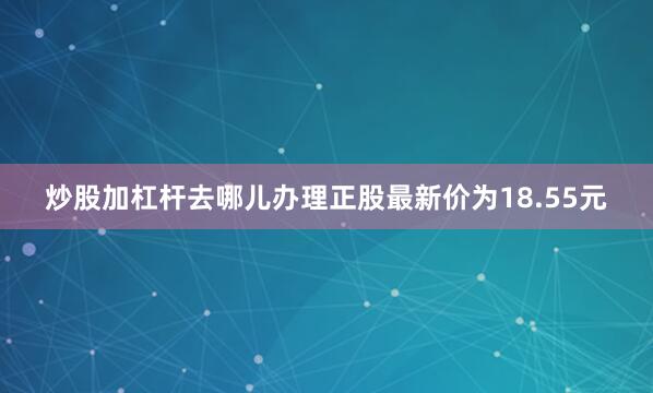 炒股加杠杆去哪儿办理正股最新价为18.55元